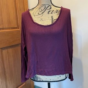 Purple Long Sleeve American Eagle Top